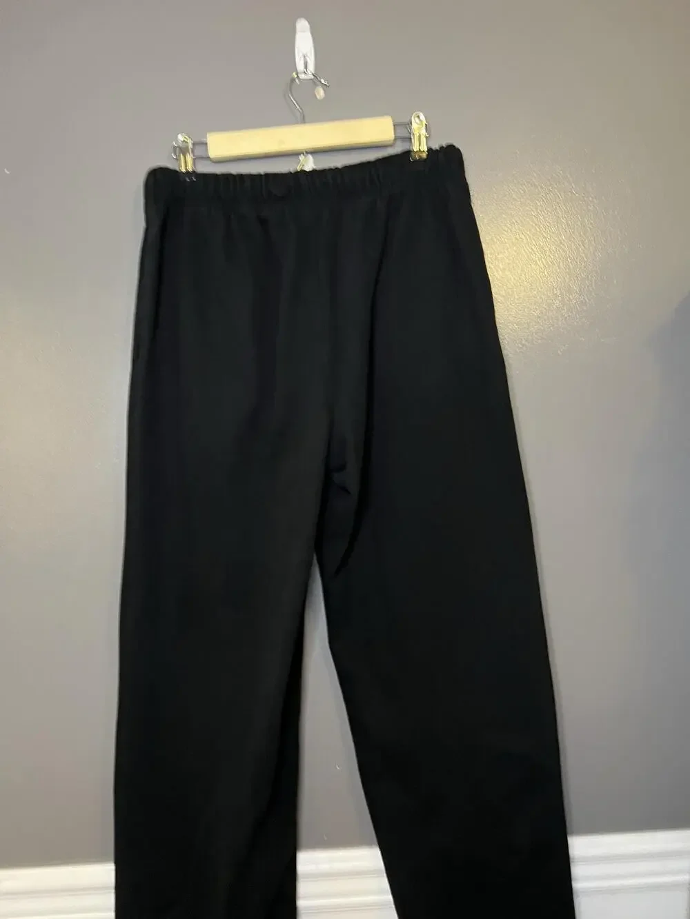 Illume Sweatpants Heavyweight Mens Medium Black Fleece Straight Leg Elastic